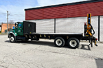 HIAB Effer 100-4S Crane on Green International Truck for Sale