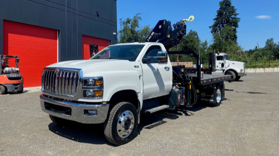 HIAB X-CLX 088B-3 Crane with International Truck Work-Ready Package for Sale