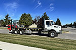 Moffett M8 55.3-10 NX Forklift + Volvo Truck Work-Ready Package for Sale