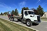 Moffett M8 55.3-10 NX Forklift + Volvo Truck Work-Ready Package for Sale