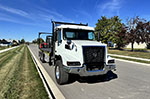Moffett M8 55.3-10 NX Forklift + Volvo Truck Work-Ready Package for Sale